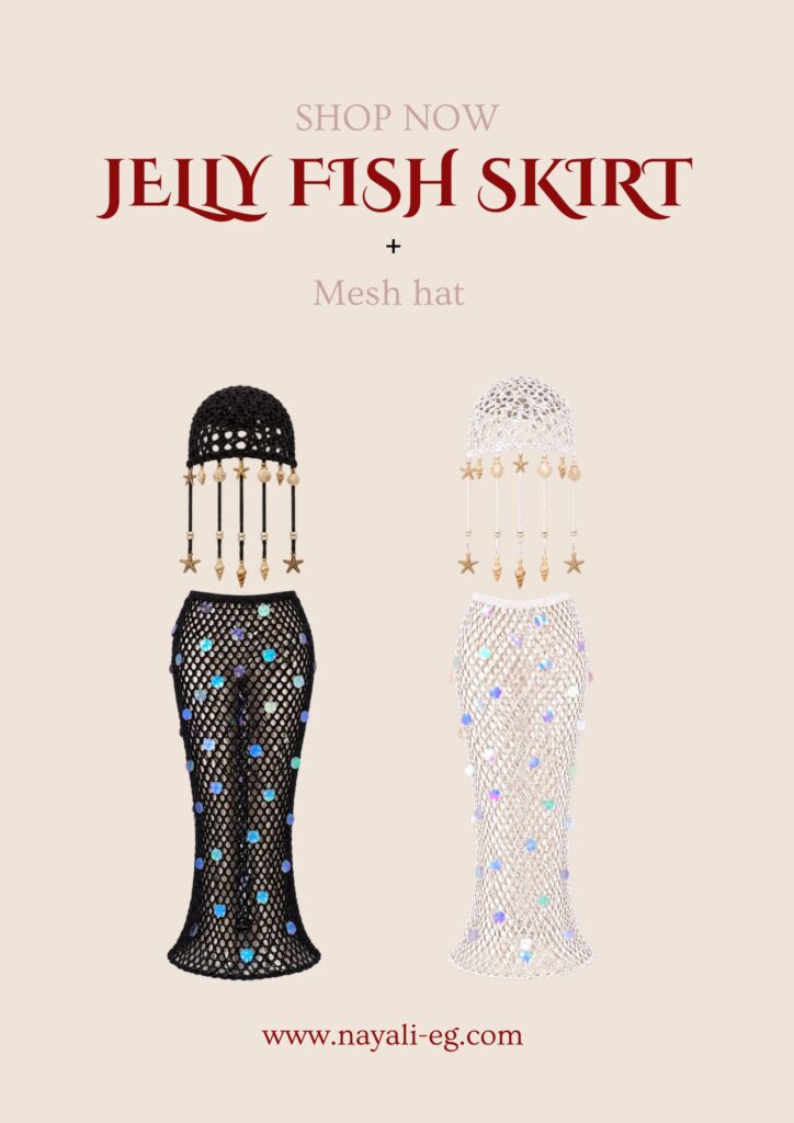 Jelly fish skirt + Mesh hat
